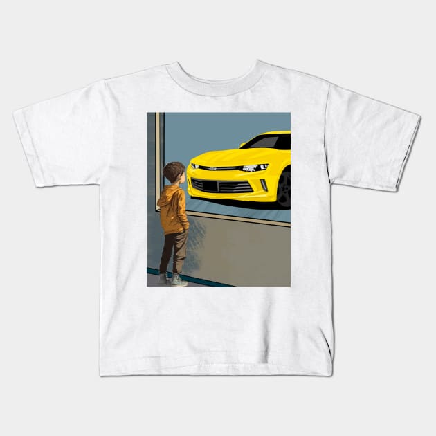 Chevrolet Camaro Kids Dream Kids T-Shirt by Rebellion Store